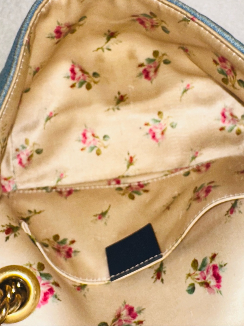 Gucci: Denim GG Pearl Marmont Quilted Matelasse Limited Edition Crossbody - Picture 11 of 16